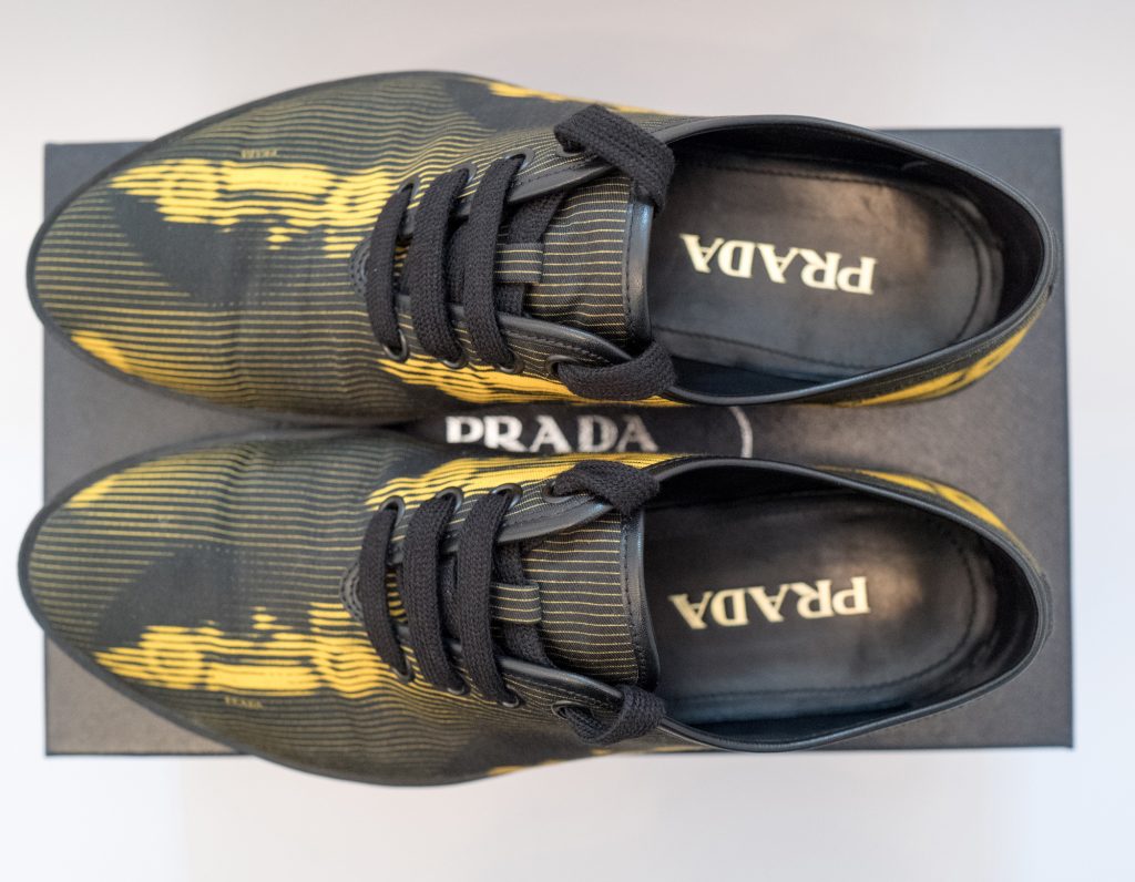 Prada car shoe top view