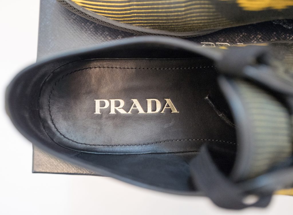 Prada car shoe top view