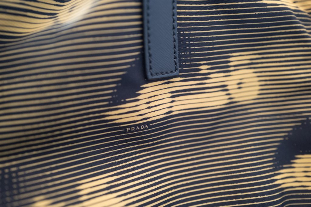 Prada cars tote bag close up