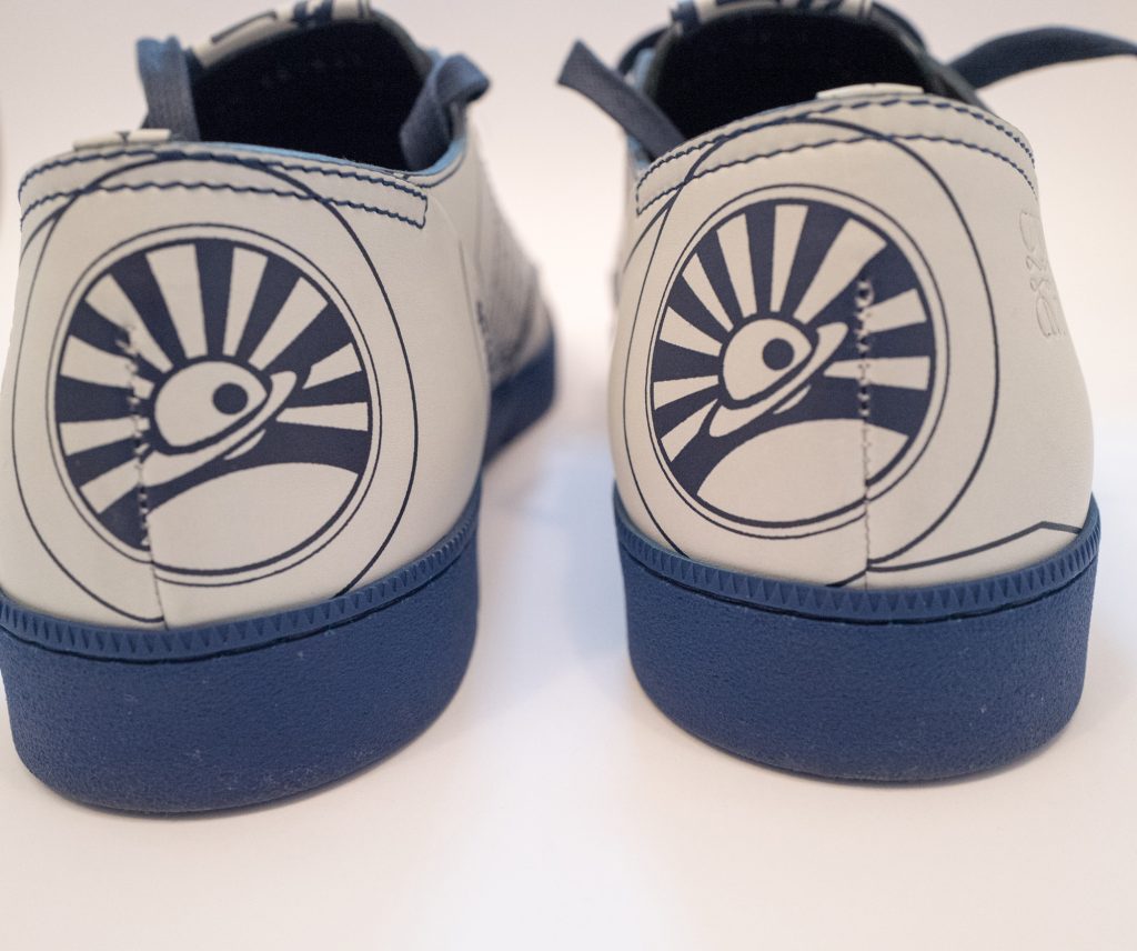 Loewe blue & white space robot trainers