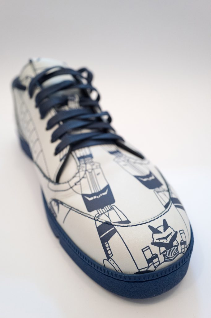 Loewe blue & white space robot trainers