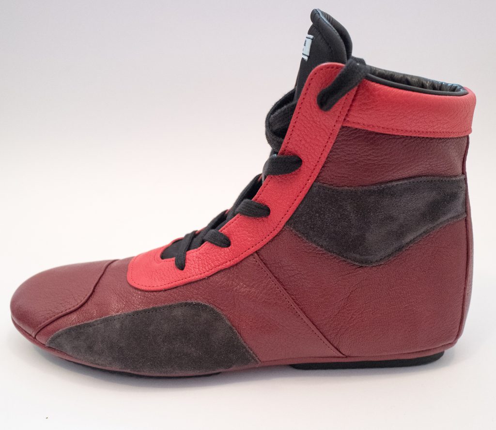 Prada red boxing boots