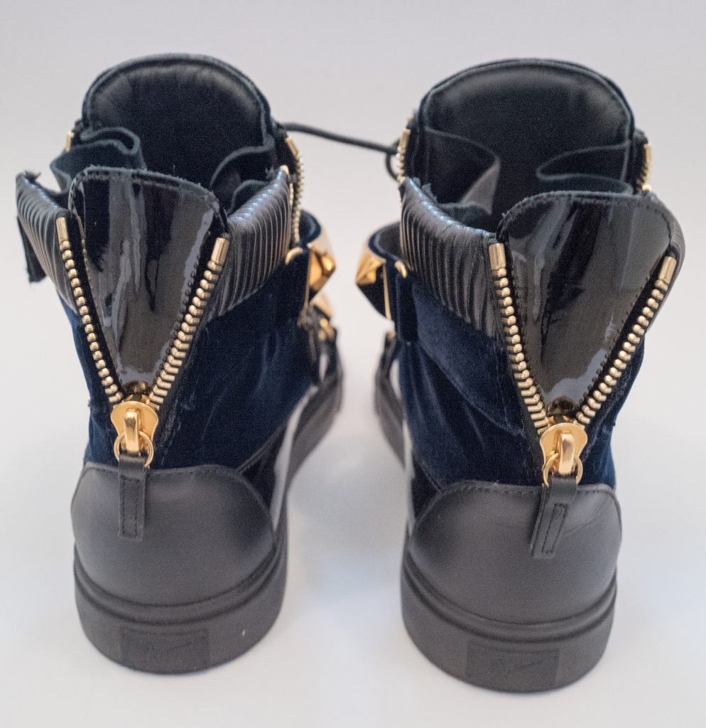 Giuseppe Zanotti - Blue & gold hightop trainers