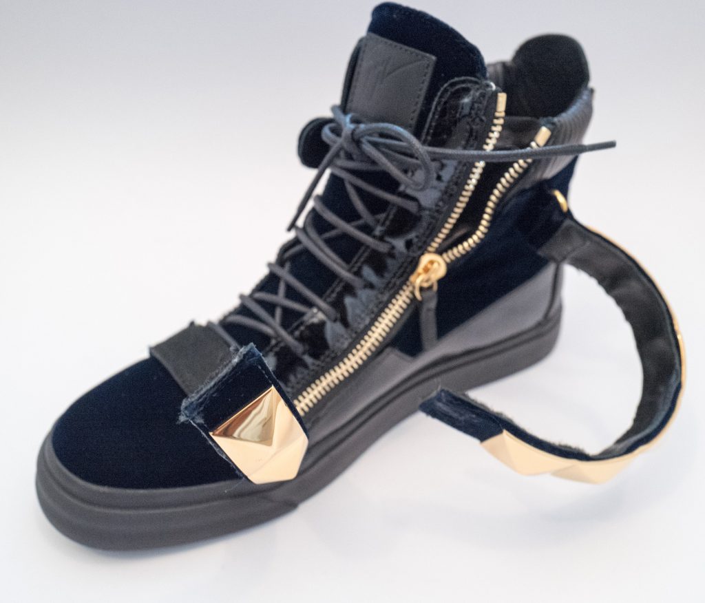 Giuseppe Zanotti - Blue & gold hightop trainers