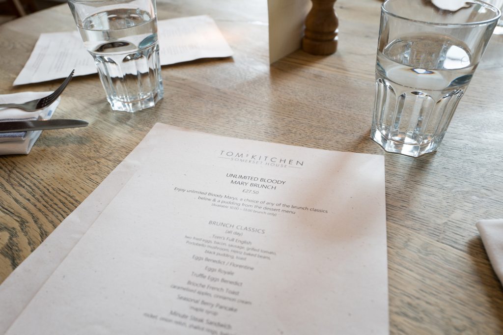 Tom's Kitchen brunch at Somerset House London