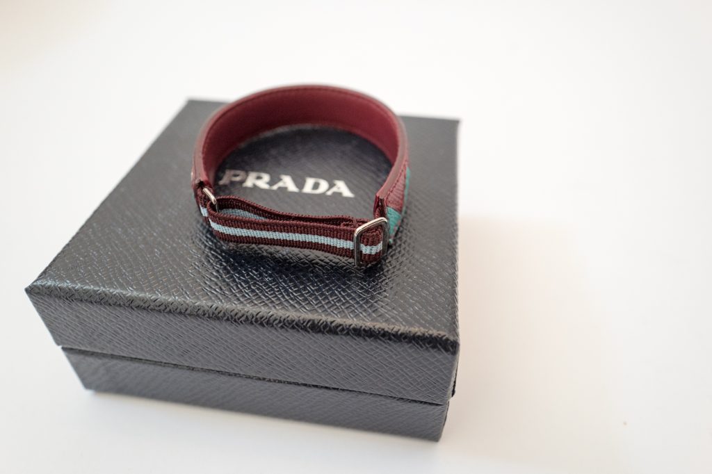 Prada leather bracelet