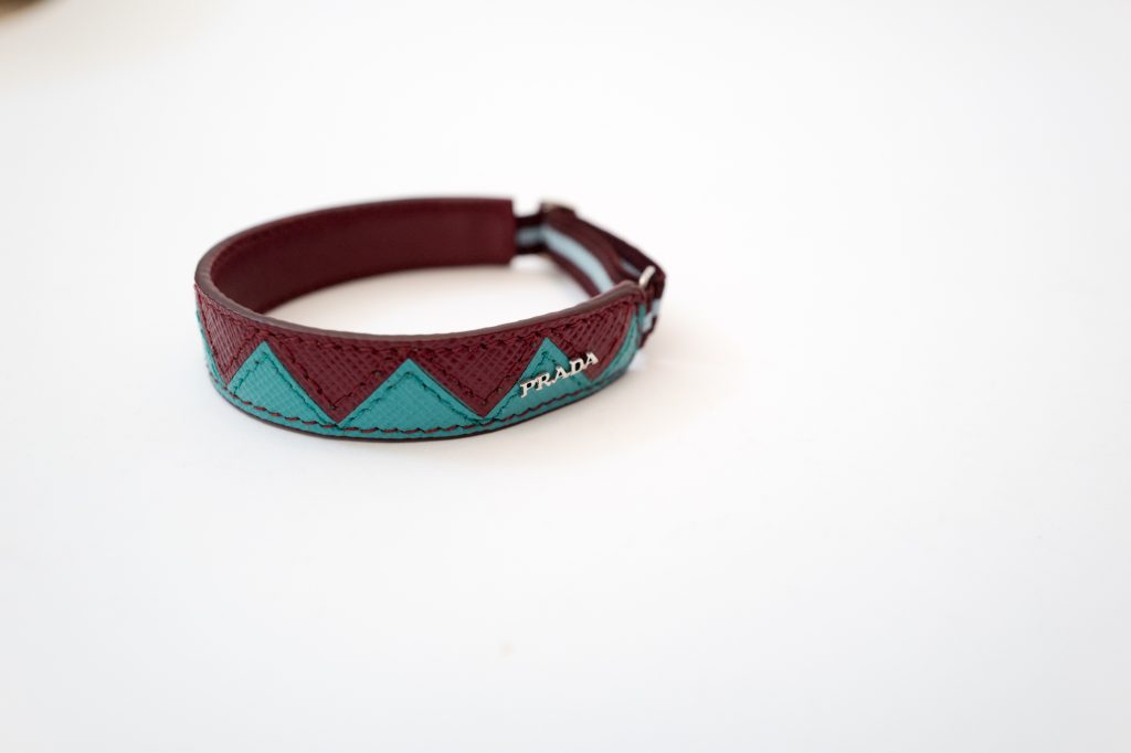 Prada leather bracelet