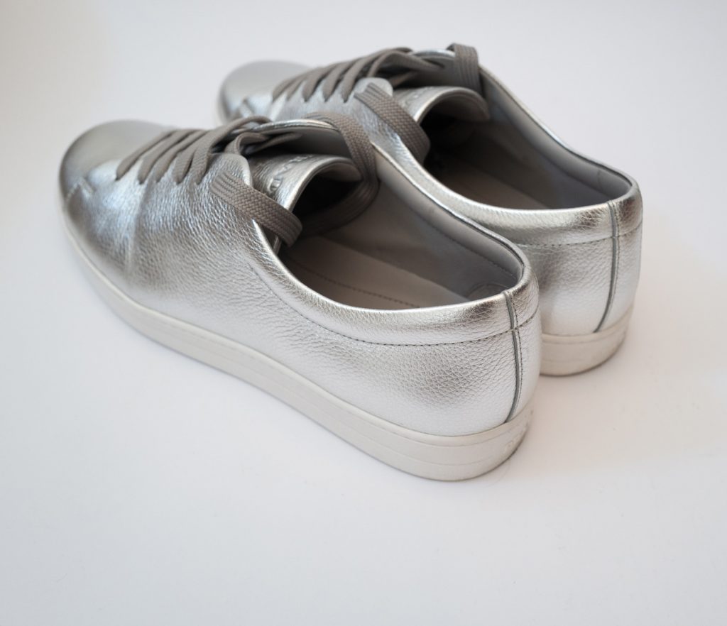 Prada silver mens trainers