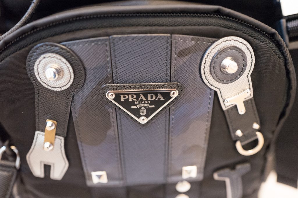 Prada robot nylon and Saffiano leather backpack