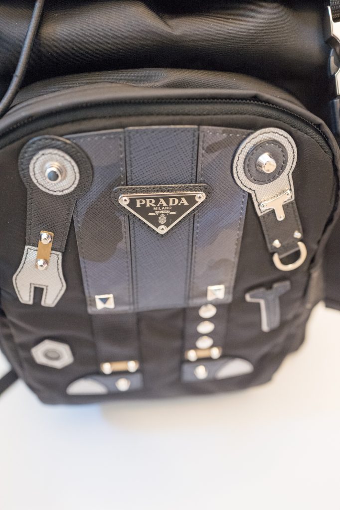 Prada robot nylon and Saffiano leather backpack