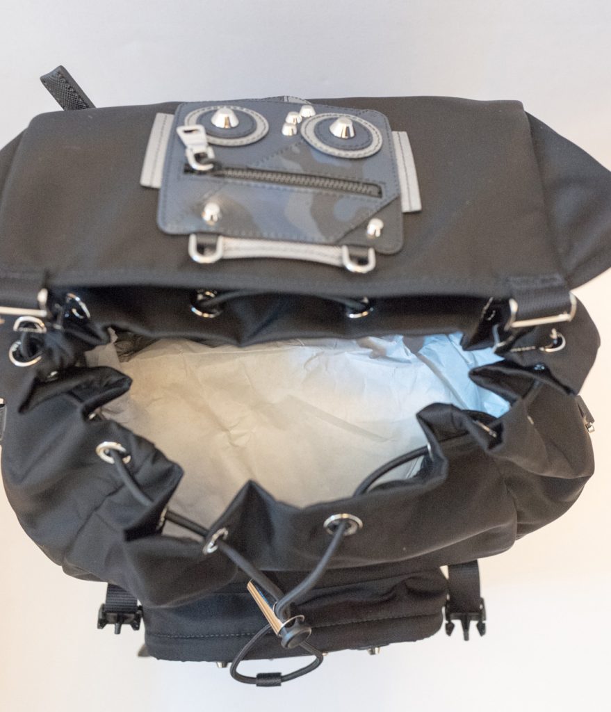 Prada robot nylon and Saffiano leather backpack