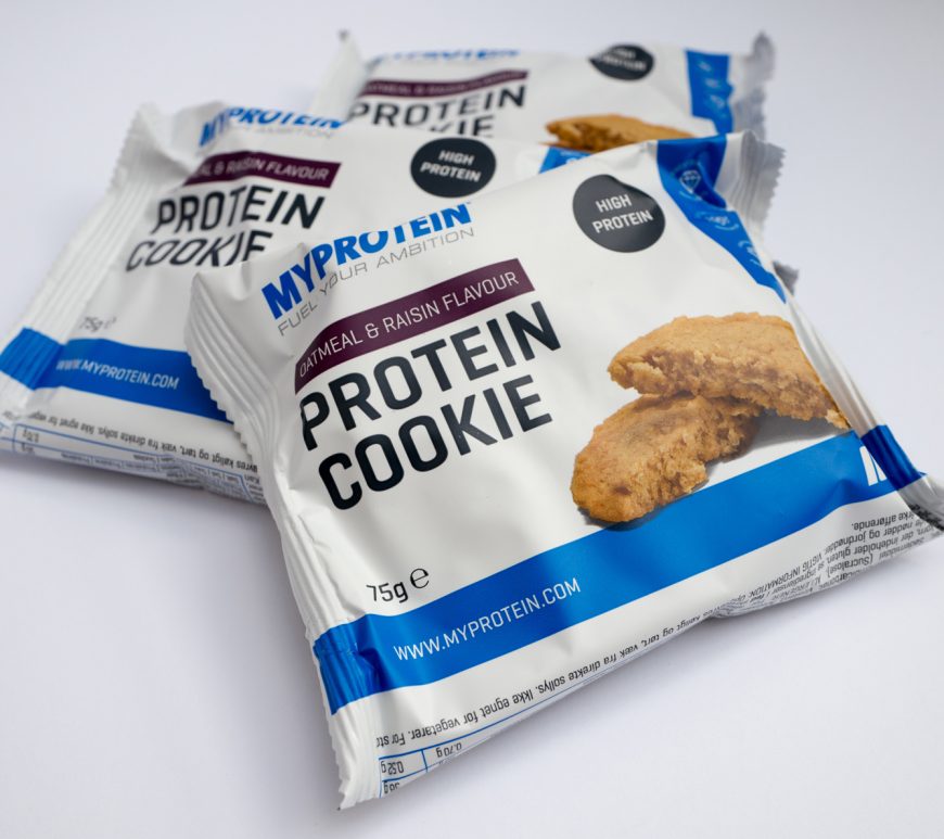 My Protein cookie packs