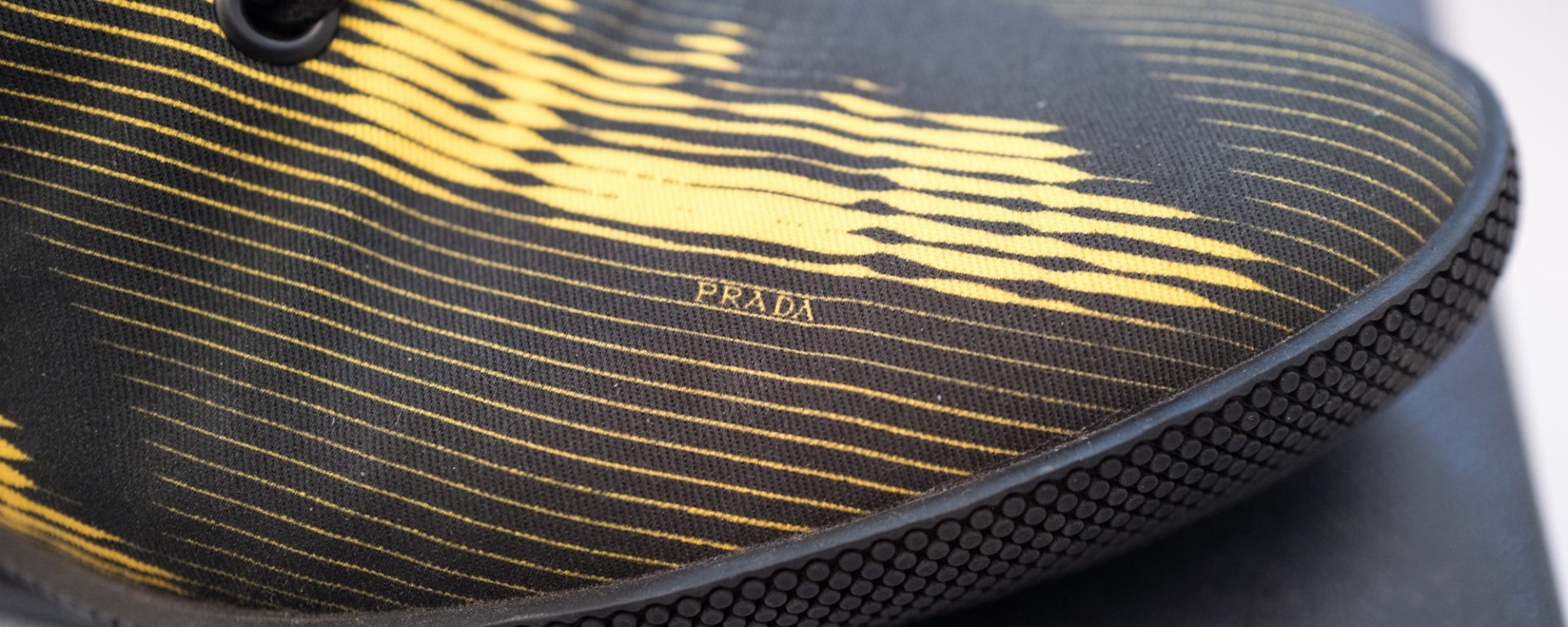 Prada car shoes close up