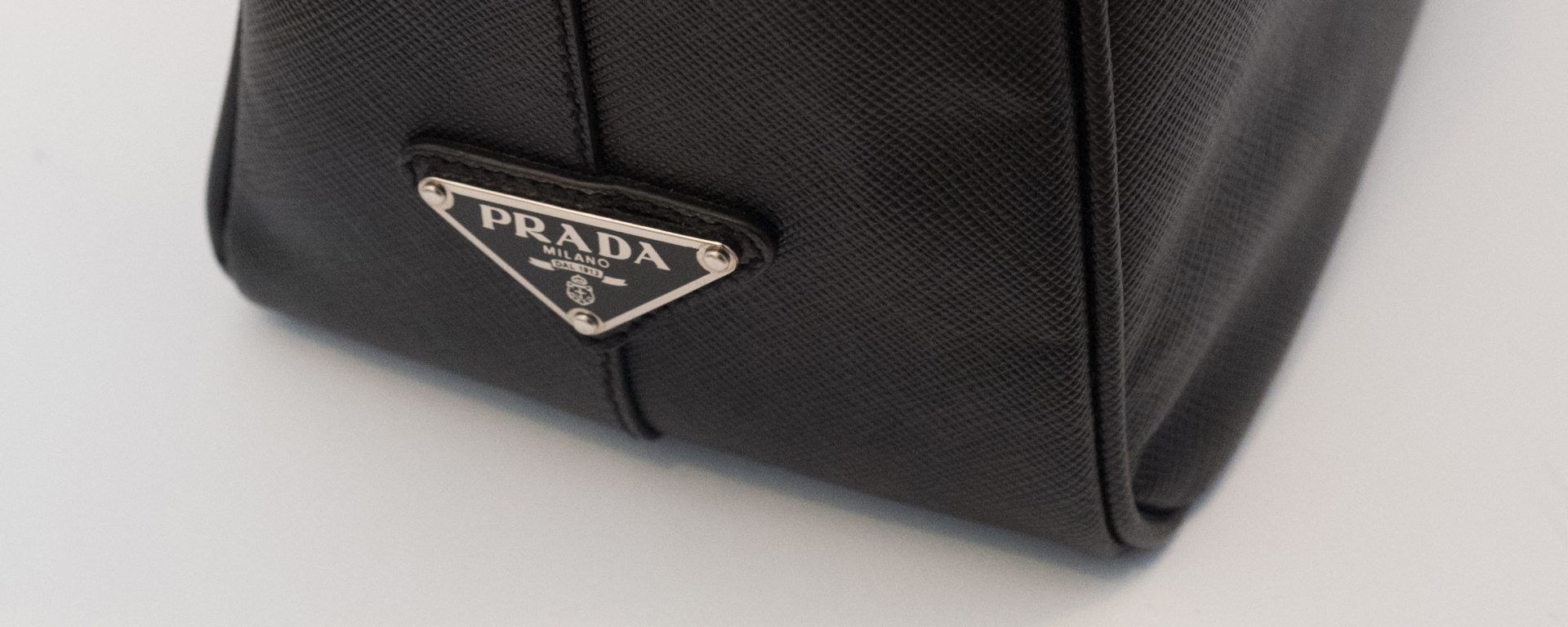 Prada black leather briefcase