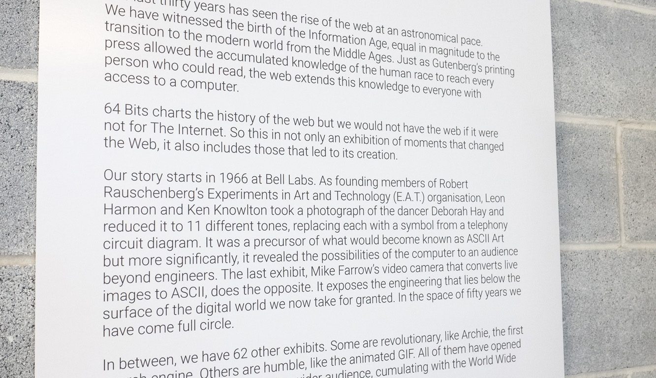 64 Bits - An Exhibition of the webs lost past